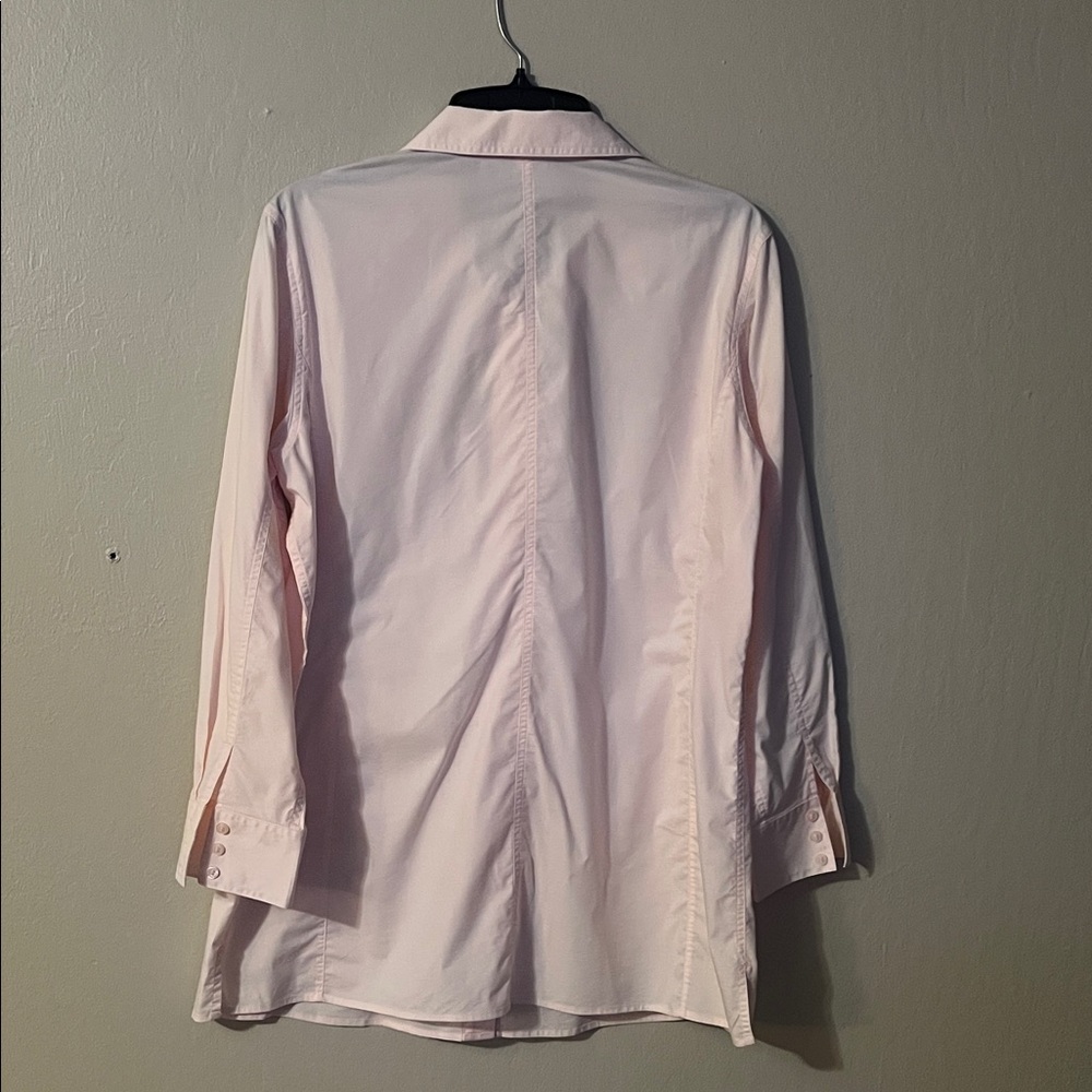 Chico's Soft Pink Button Down Blouse Size 3 (16) - Picture 3 of 9